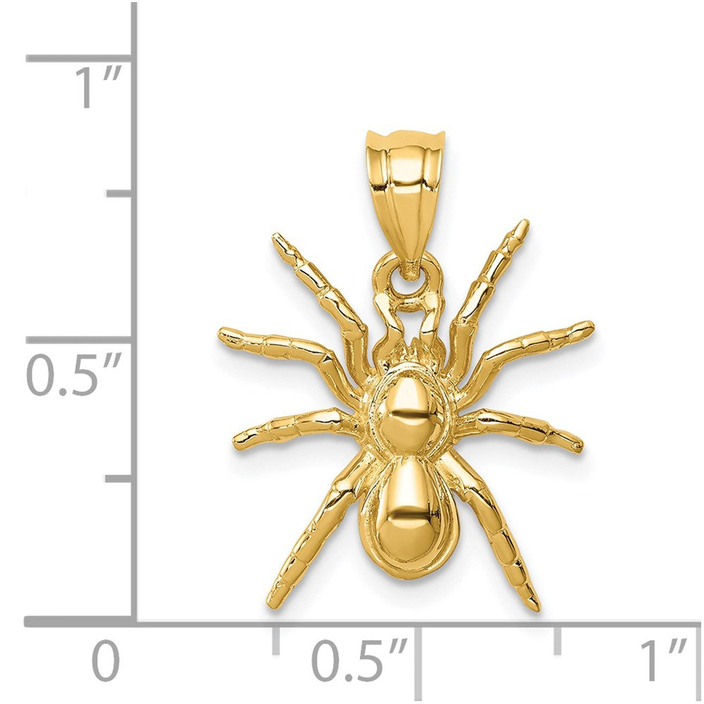 14K Polished Spider Pendant