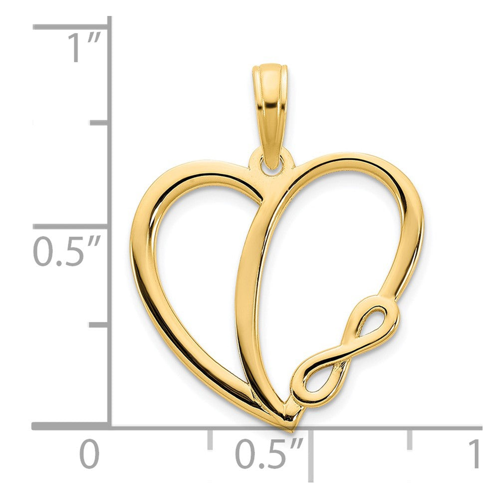 14ky Infinity Heart Charm