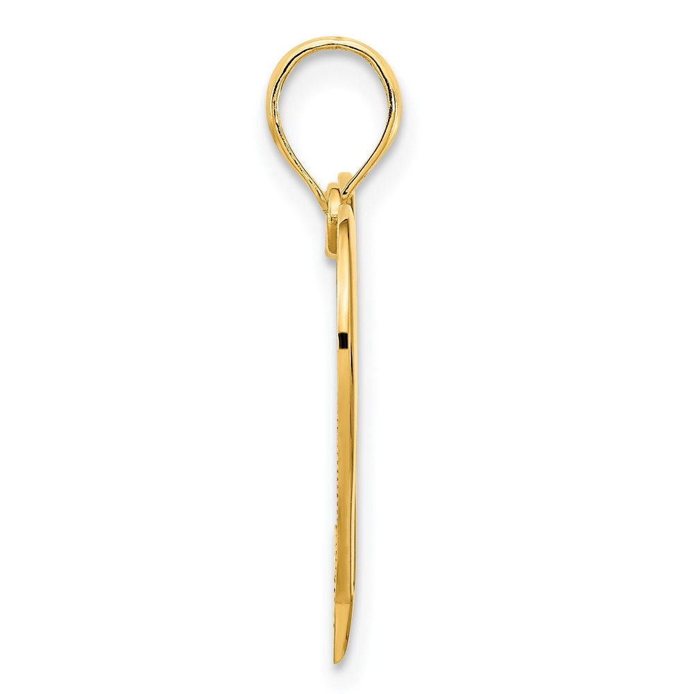 14k Open Heart Pendant