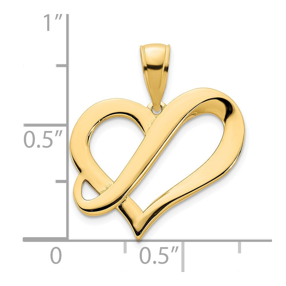 14k Fancy Heart Pendant