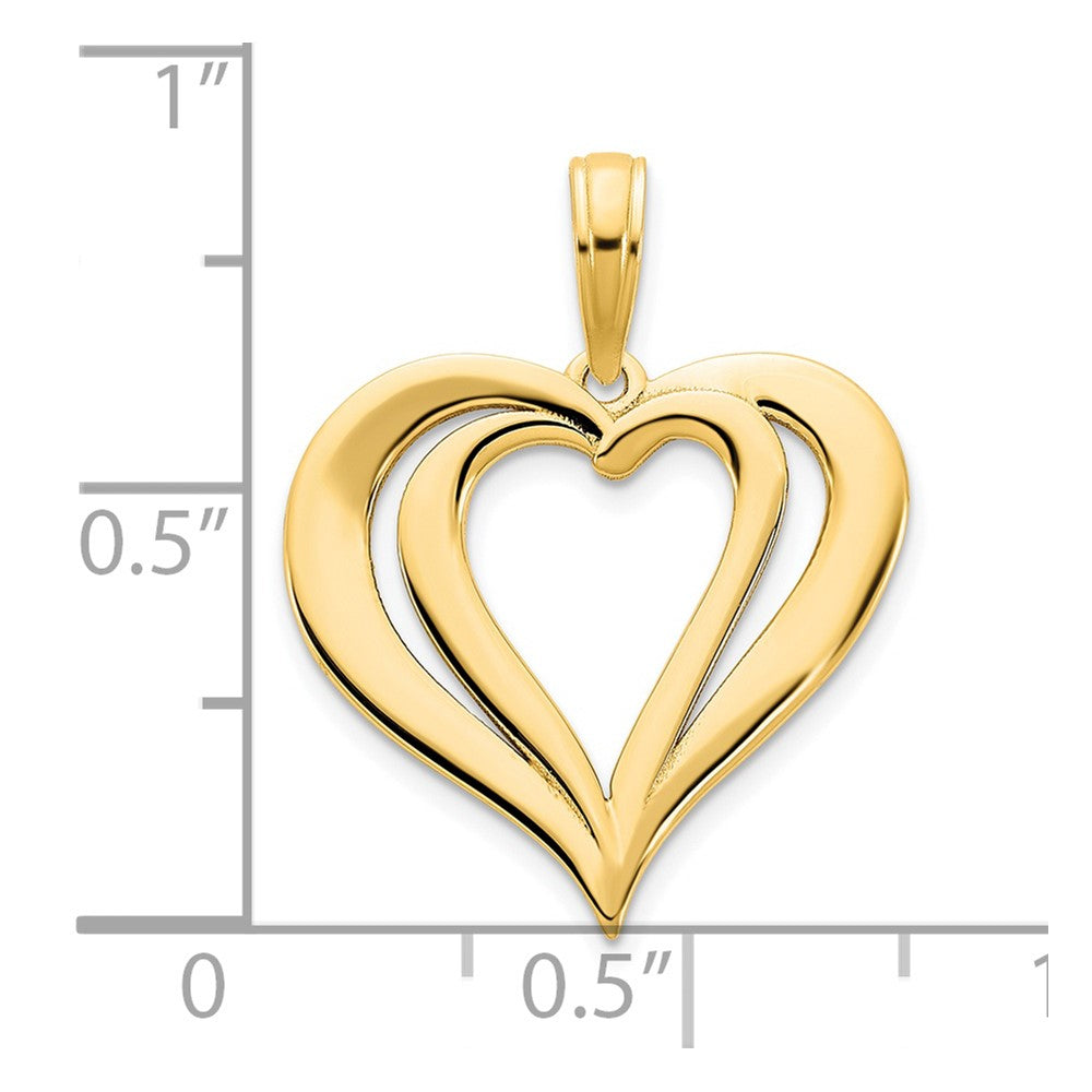 14ky Fancy Heart Pendant