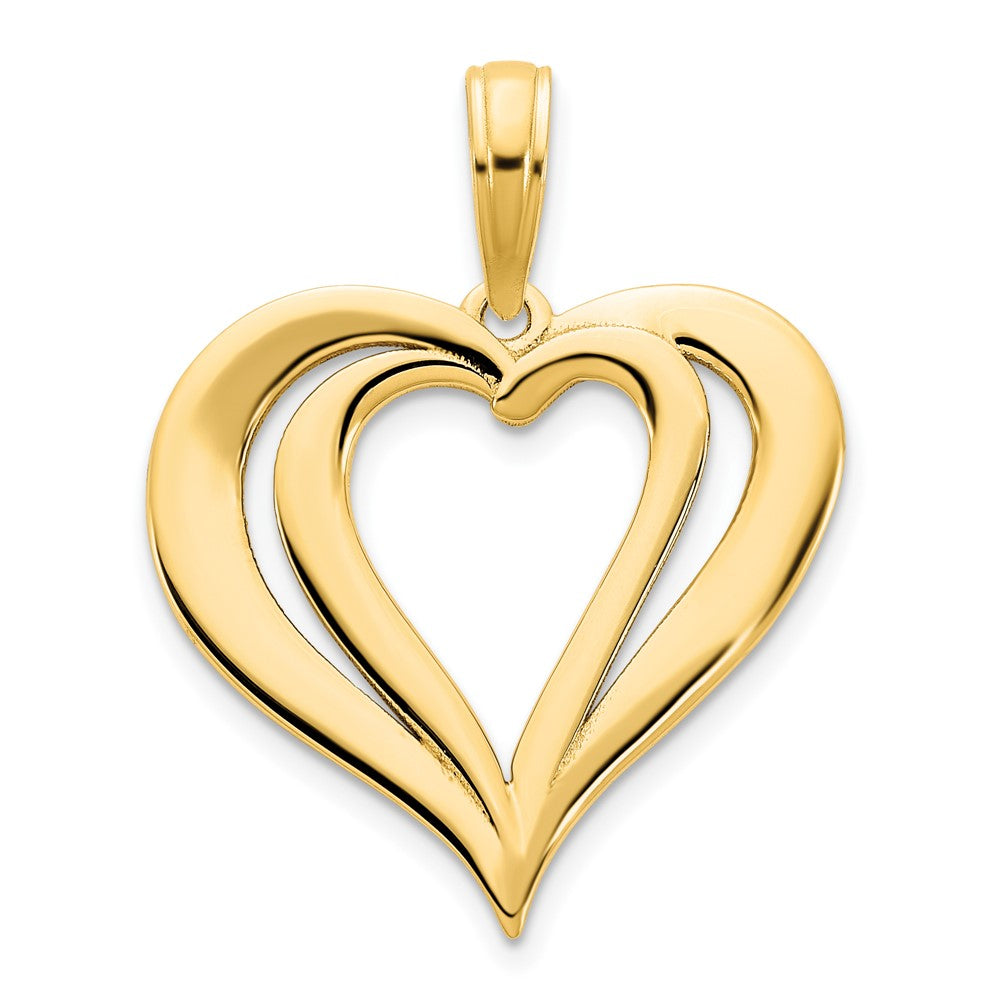 14ky Fancy Heart Pendant