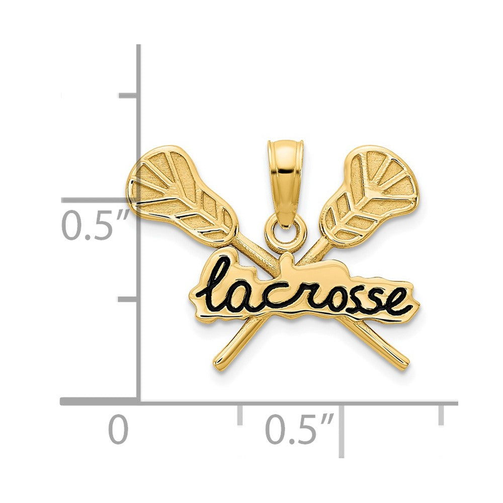 14k Epoxy LACROSSE Pendant