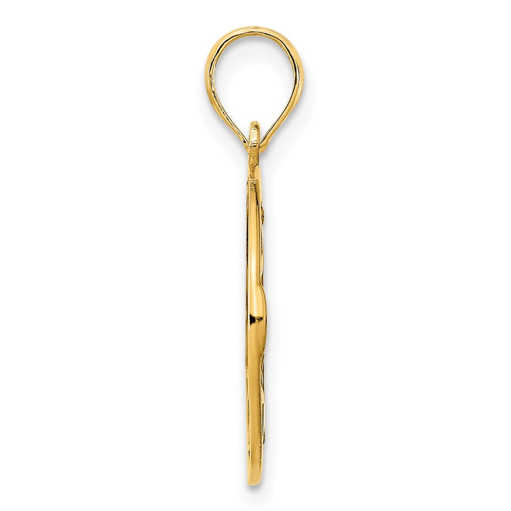 14k Claddagh Circle Pendant
