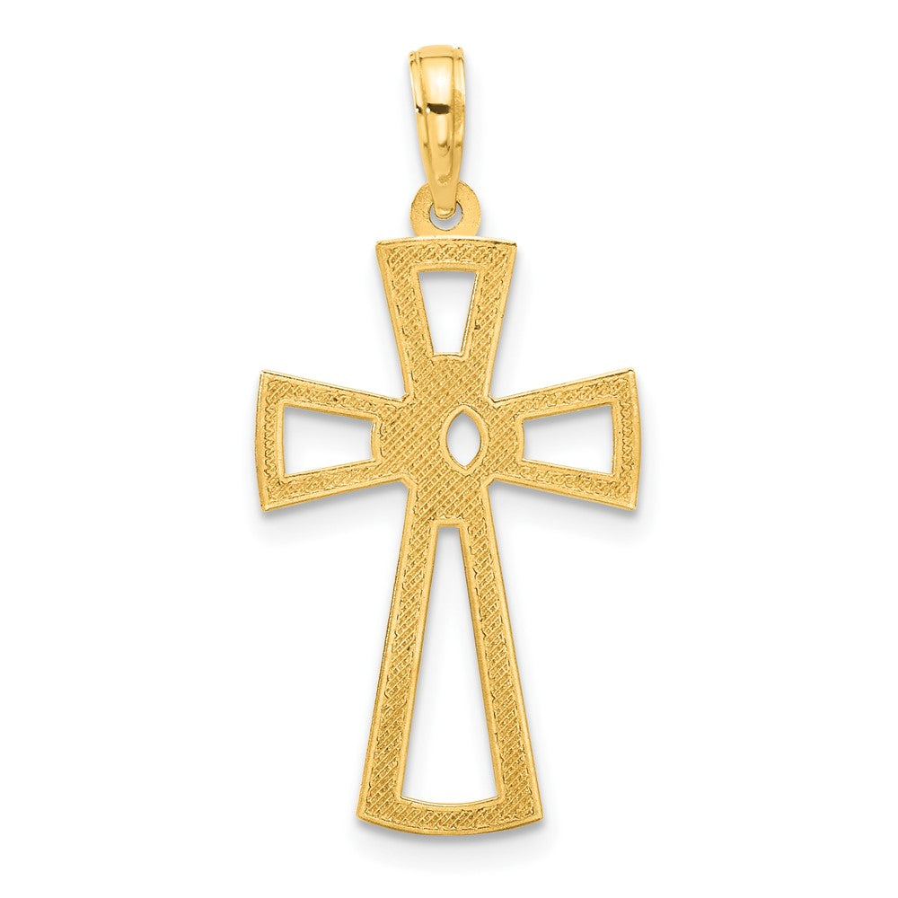 14k Polished Fancy Cross