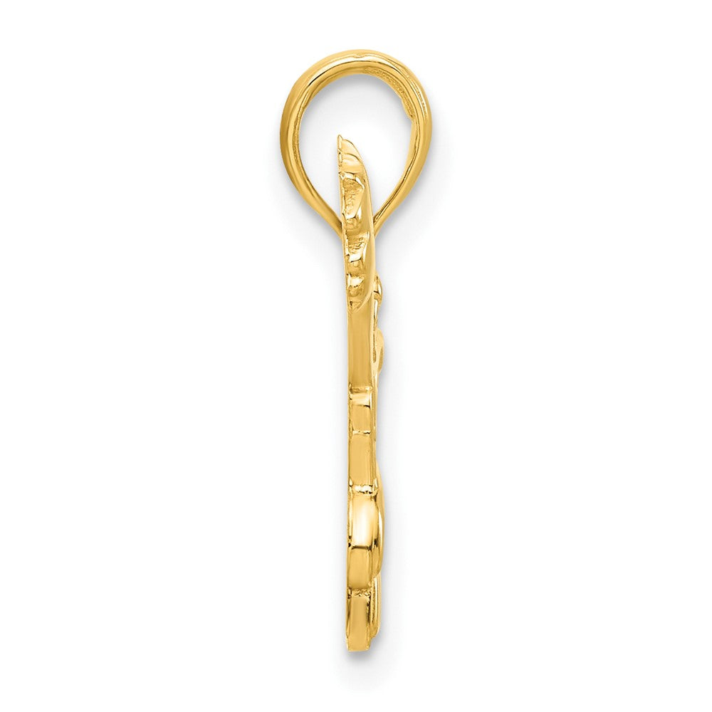 14k Polished Cheerleader Pendant