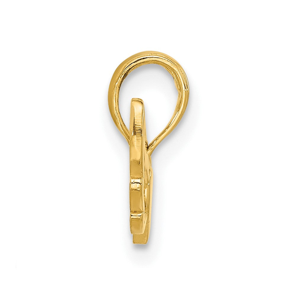 14k Fancy Heart and Wings Charm