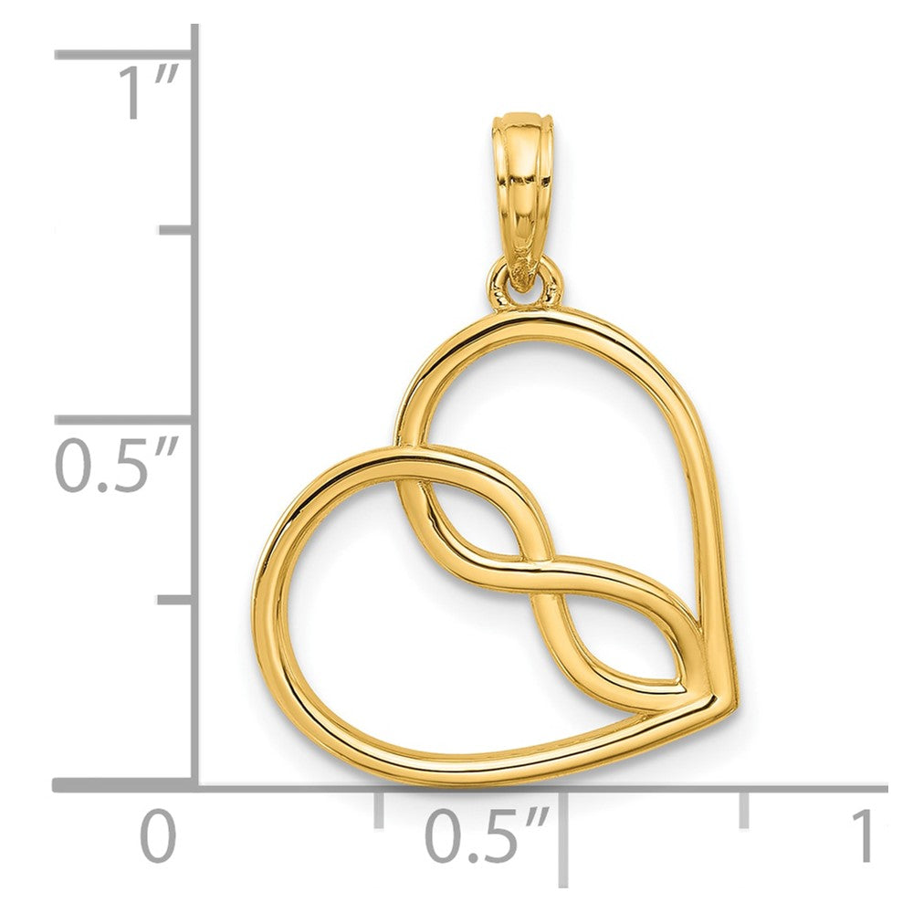 14k Fancy Heart Charm