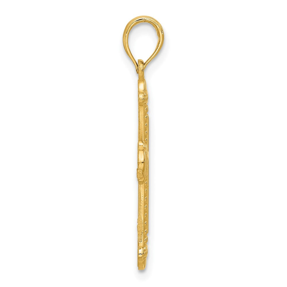 14k Fancy Cross Charm
