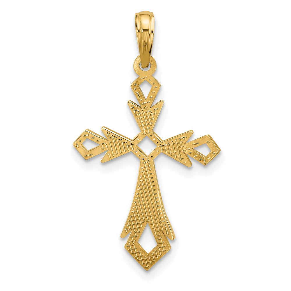 14k Fancy Cross Charm