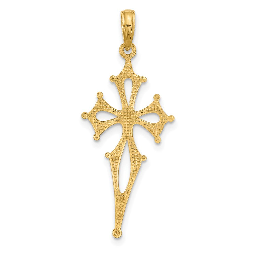 14KY Fancy Cross Charm
