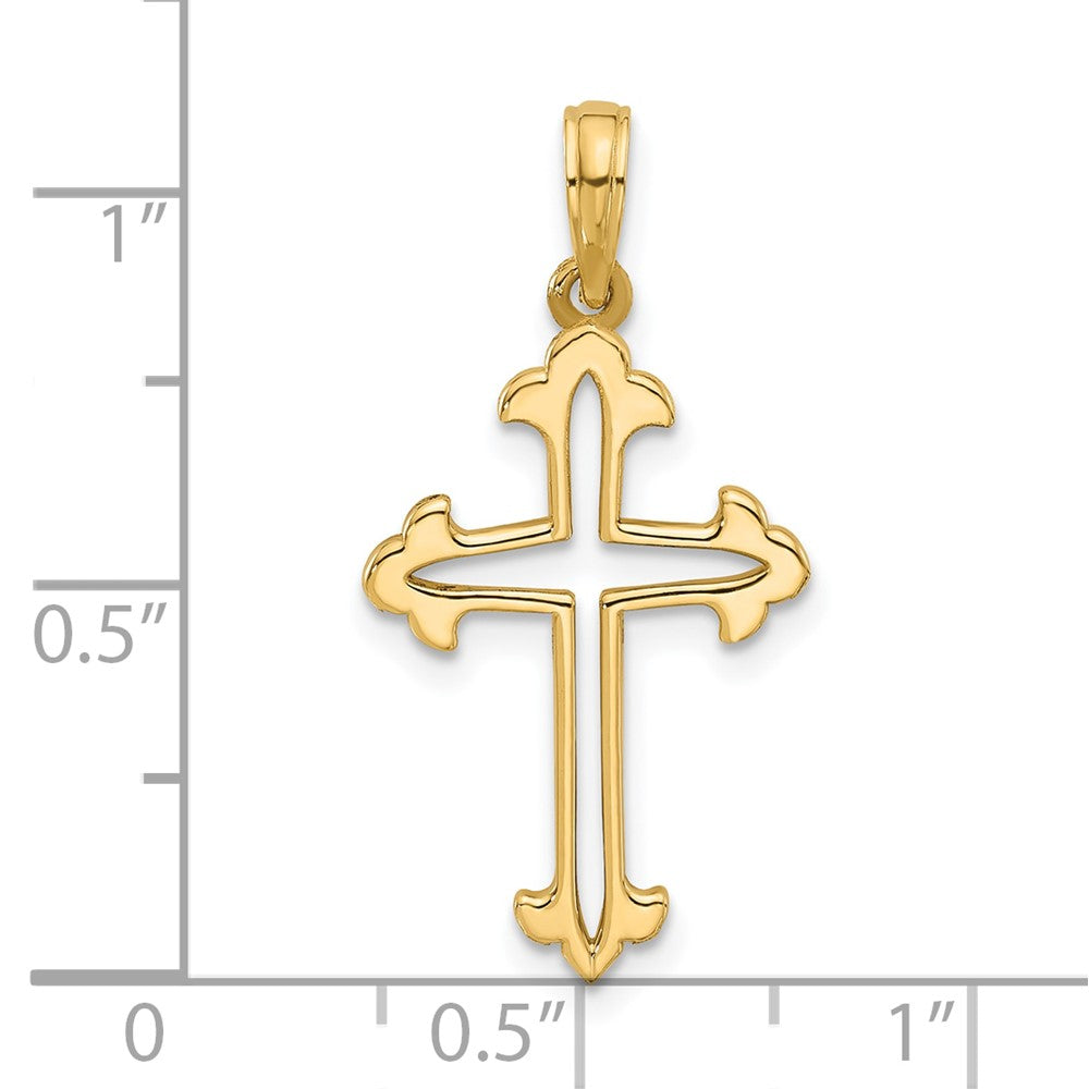 14KY Fancy Cross Charm