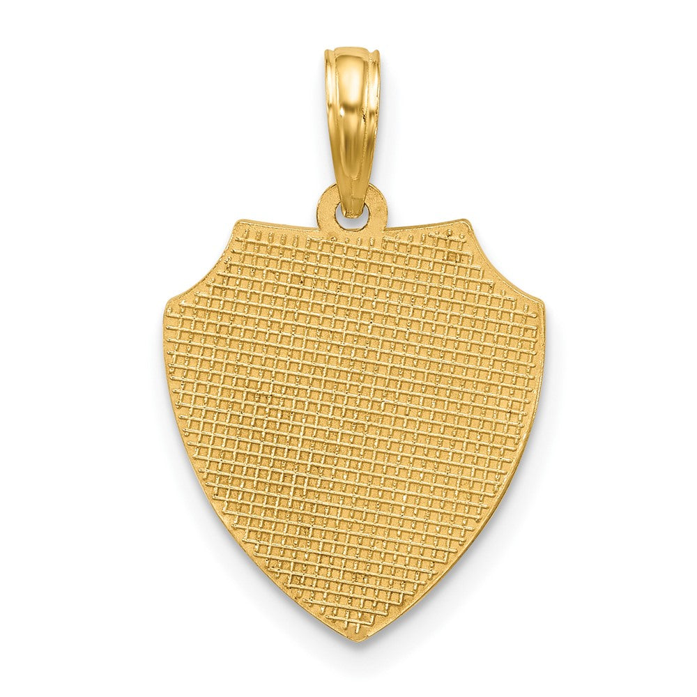 14KY Fancy Shield and Cross Charm