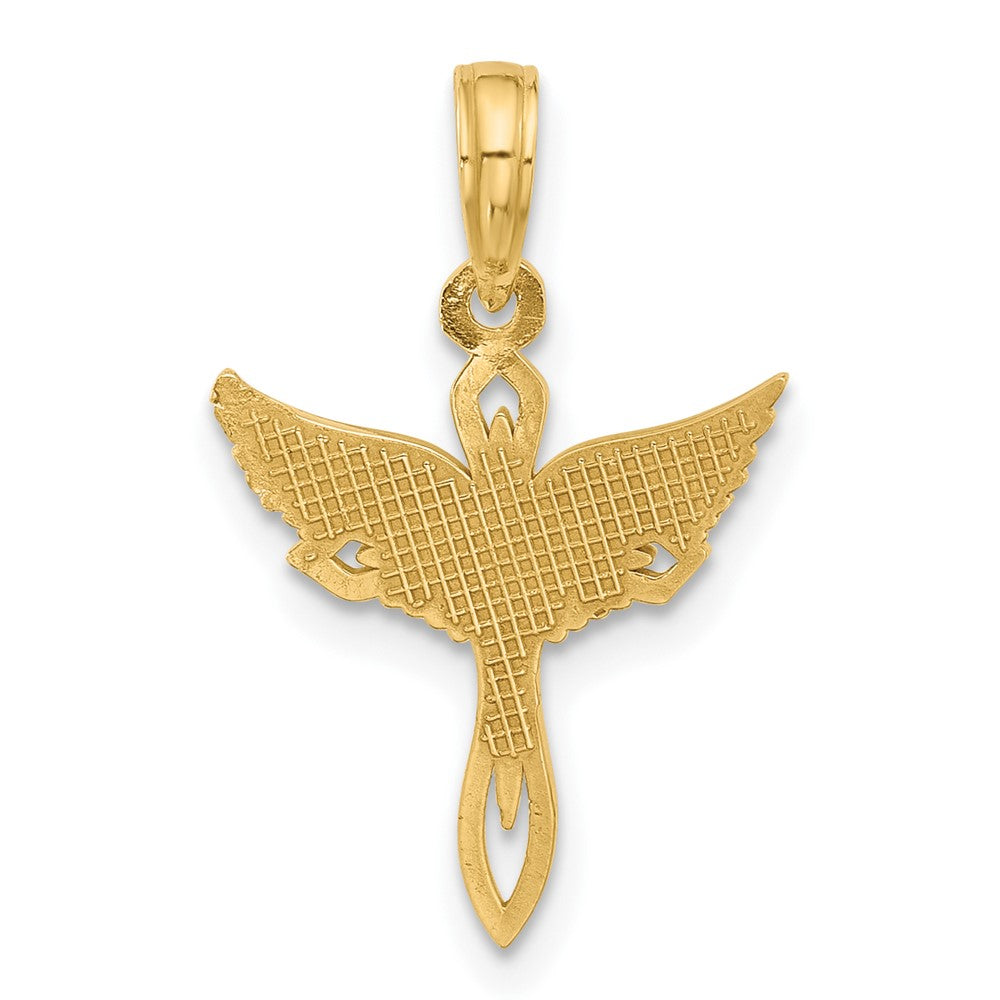 14KY Fancy Cross and Wings Charm
