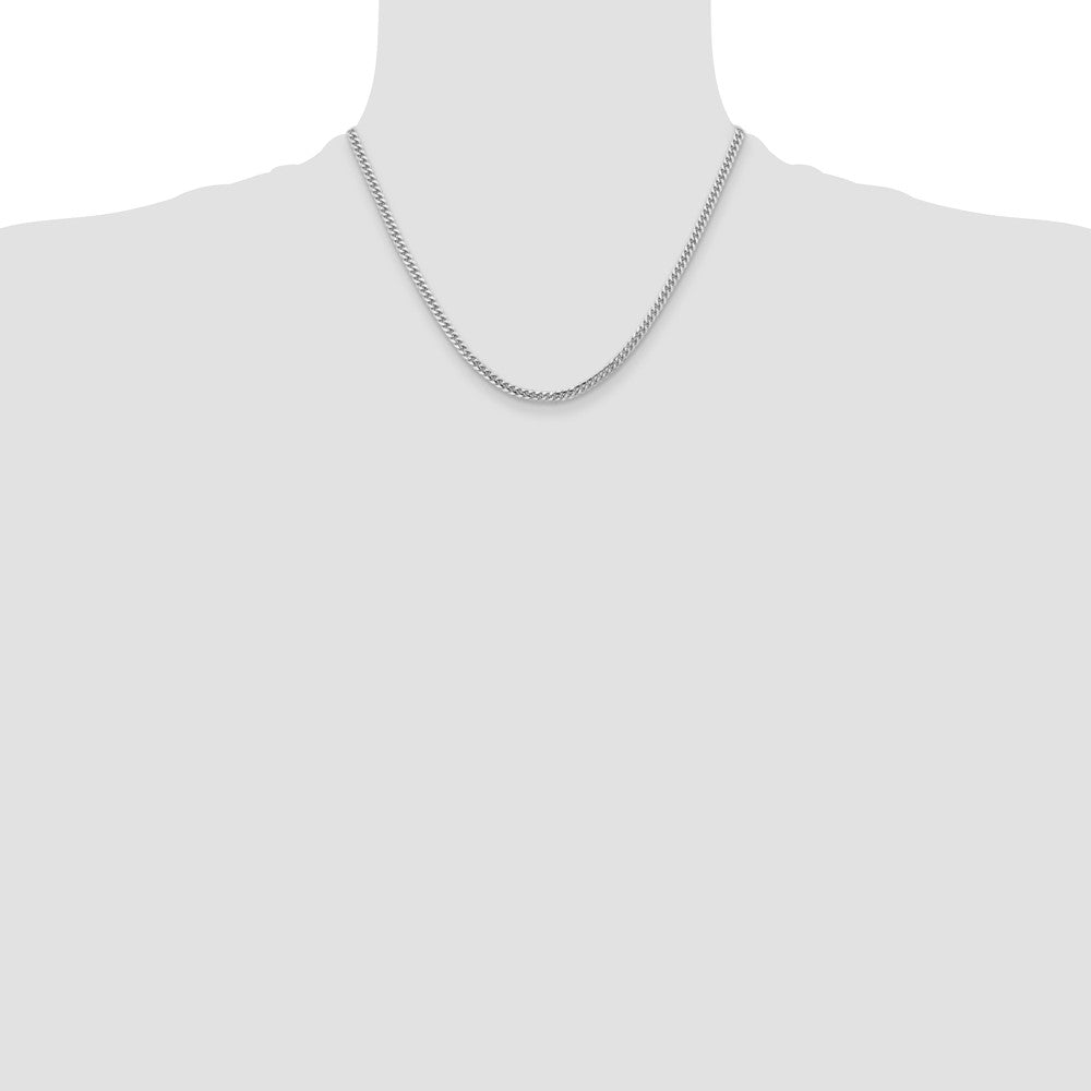 14k WG 3.5mm Solid Miami Cuban Chain