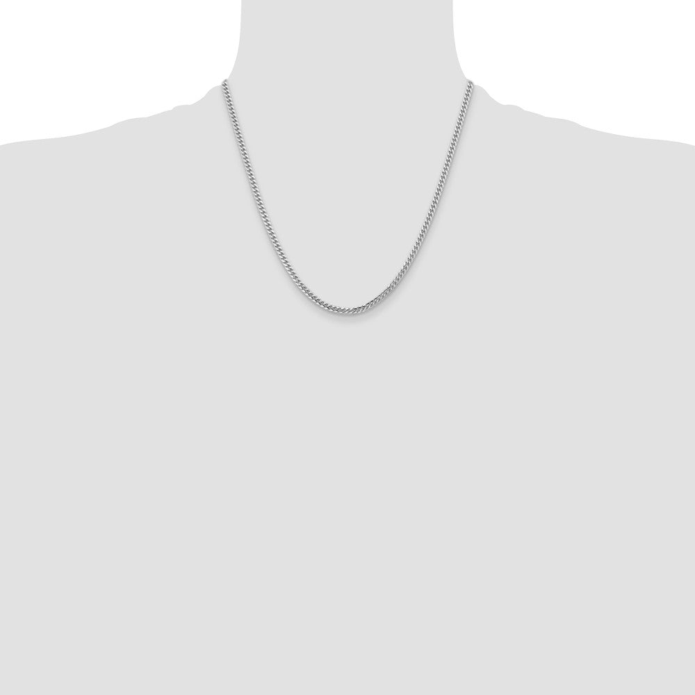 14k WG 3.5mm Solid Miami Cuban Chain