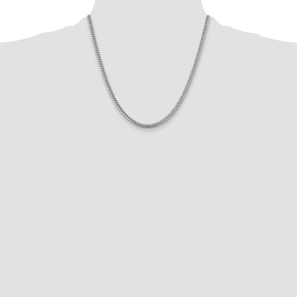 14k WG 4.25mm Solid Miami Cuban Chain