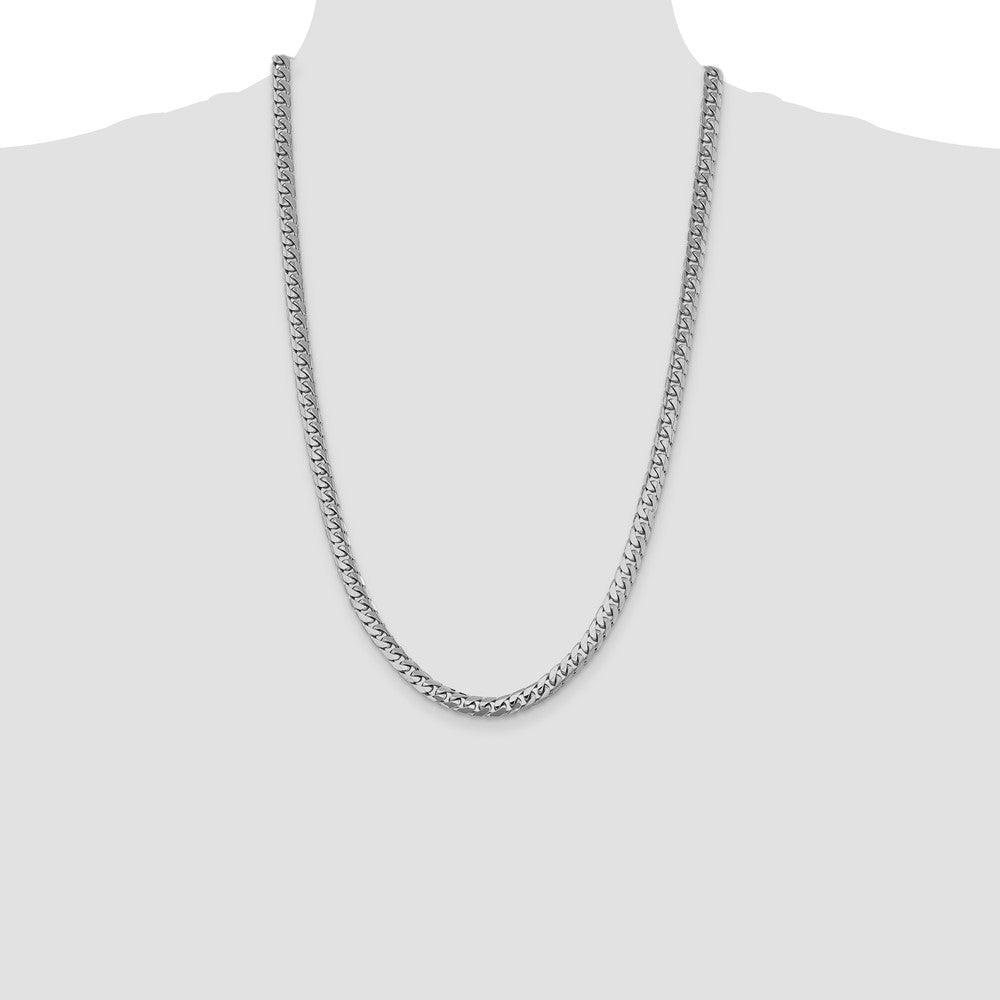 14k WG 6.25mm Solid Miami Cuban Chain