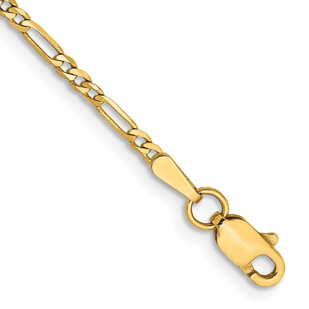 14K 14 inch 1.8mm Flat Figaro with Lobster Clasp Chain