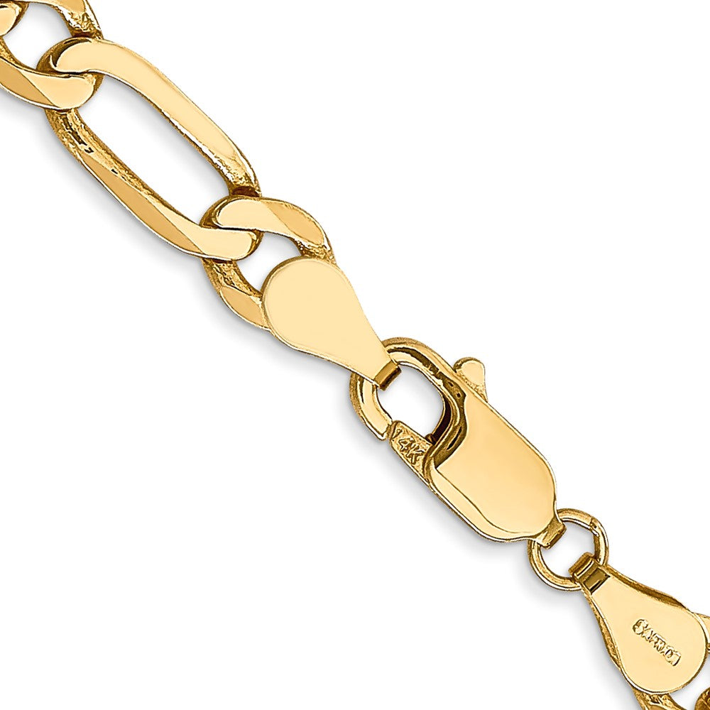 14K 20 inch 5.25mm Flat Figaro with Lobster Clasp Chain