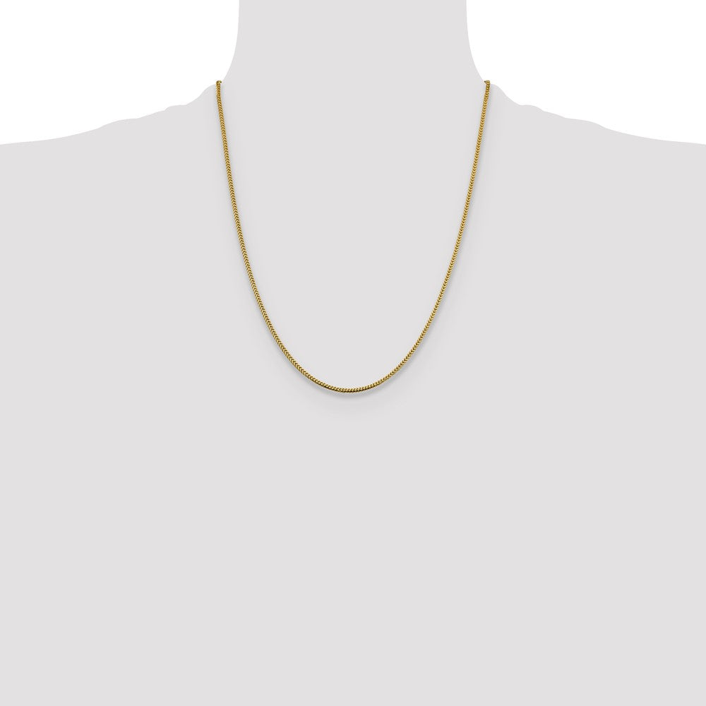 14K 22 inch 1.4mm Franco with Lobster Clasp Chain