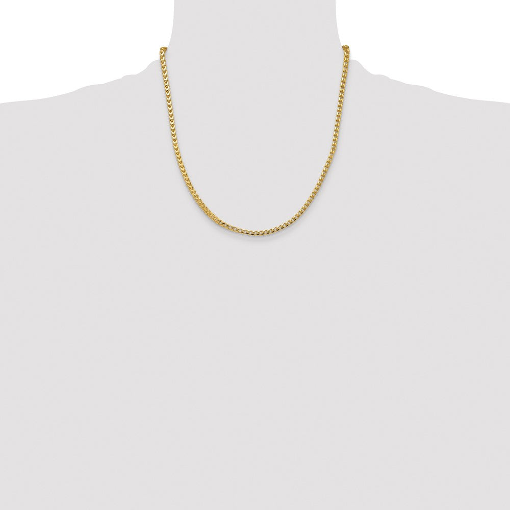 14K 20 inch 3.7mm Franco with Fancy Lobster Clasp Chain