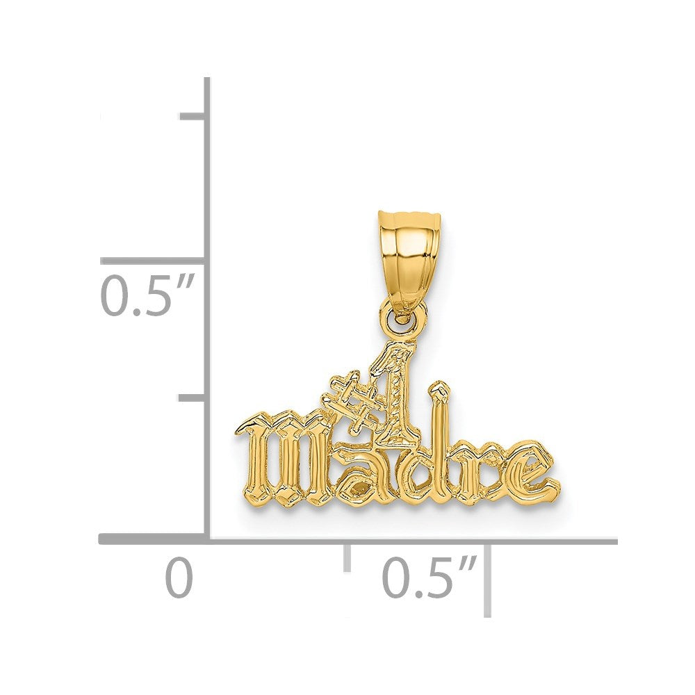 14k #1 MADRE Charm