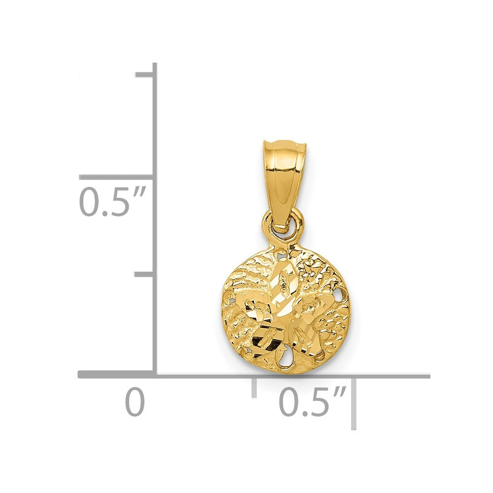 14K Sand Dollar Pendant