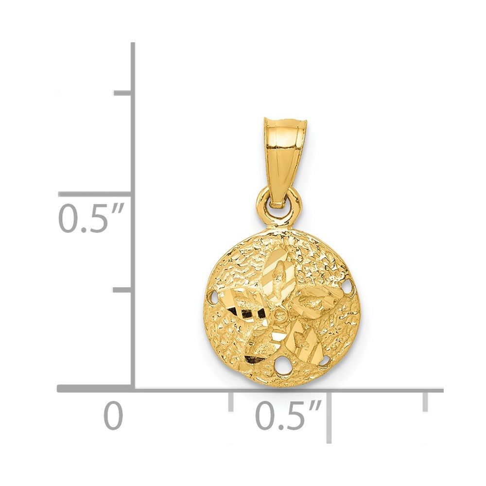 14K Sand Dollar Pendant