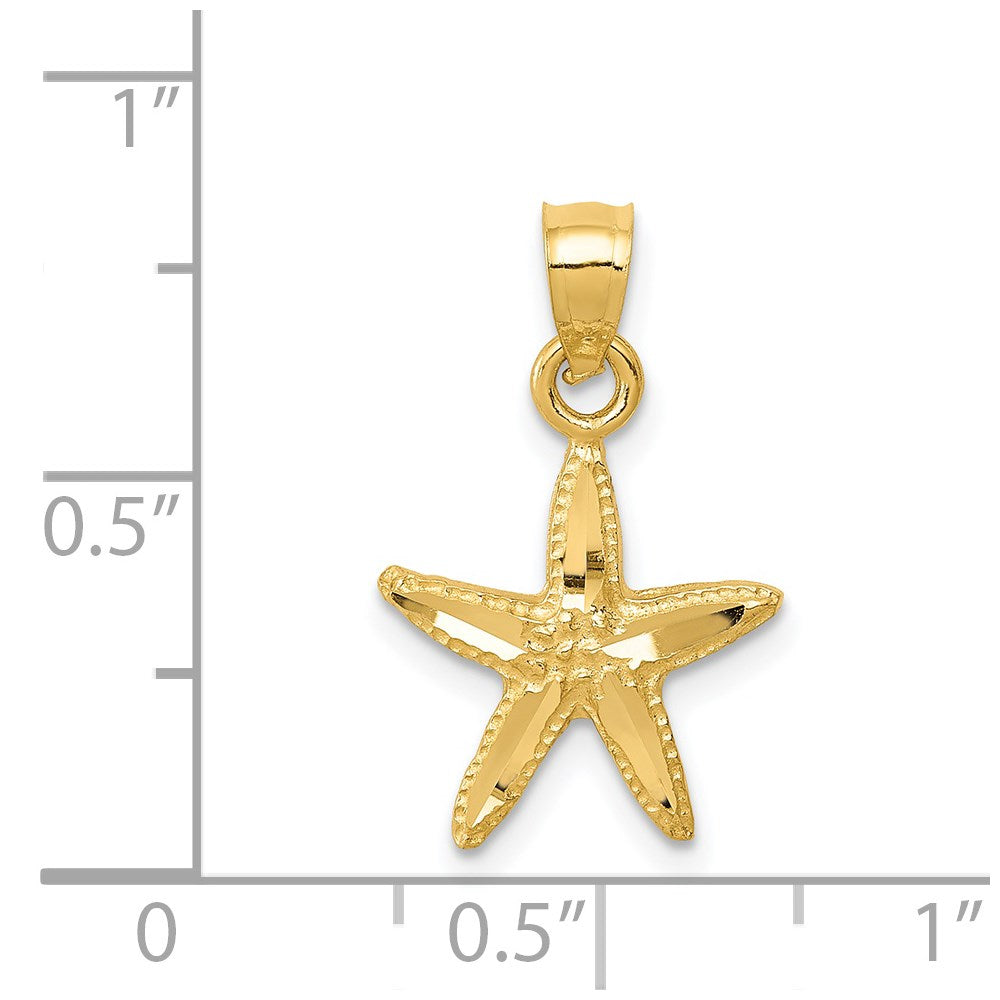 14K Starfish Pendant
