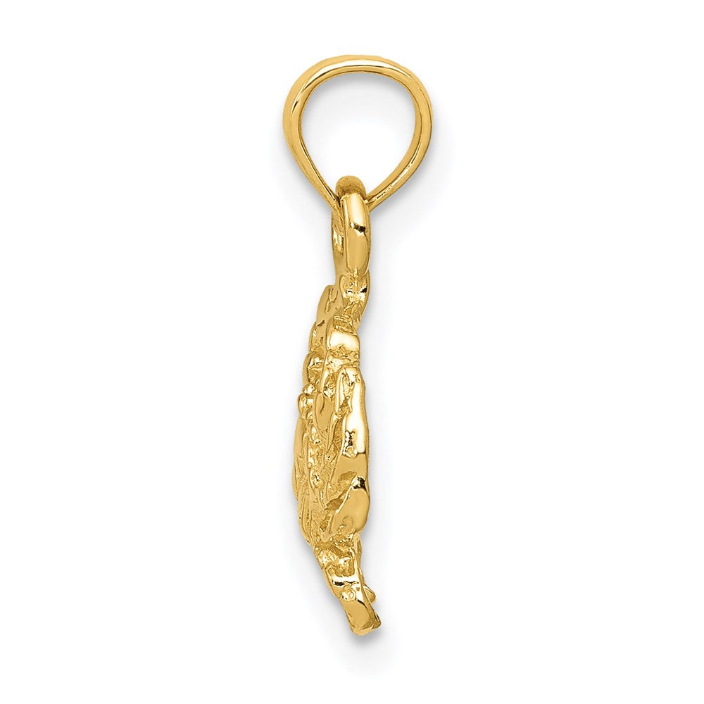 14k Crab Pendant