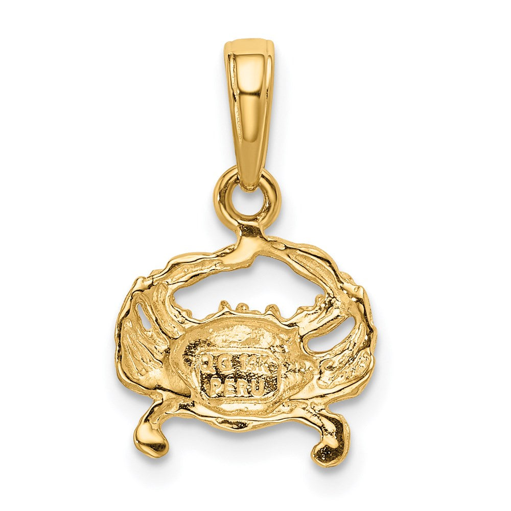 14k Crab Pendant