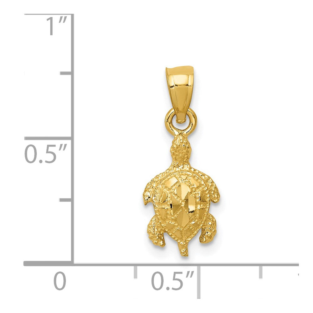 14K Turtle Pendant
