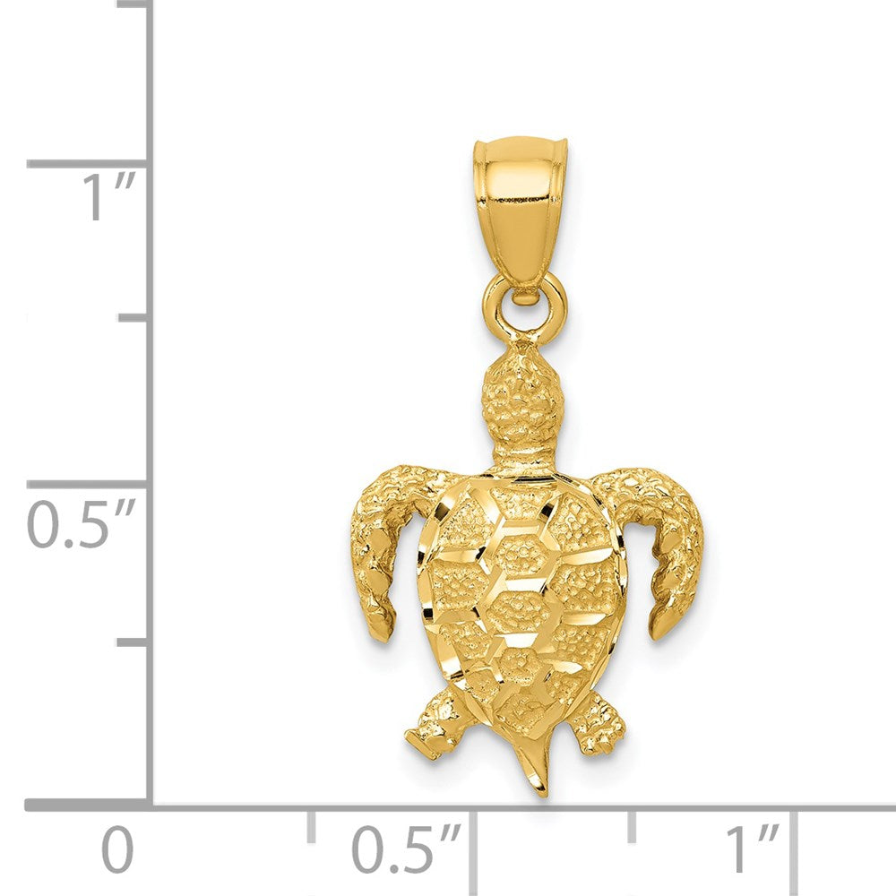 14K Turtle Pendant