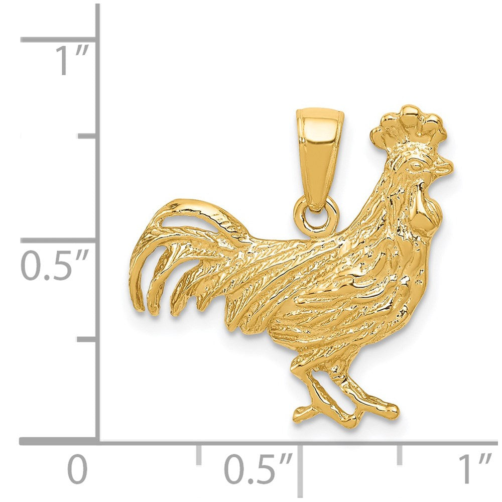 14k Rooster Pendant