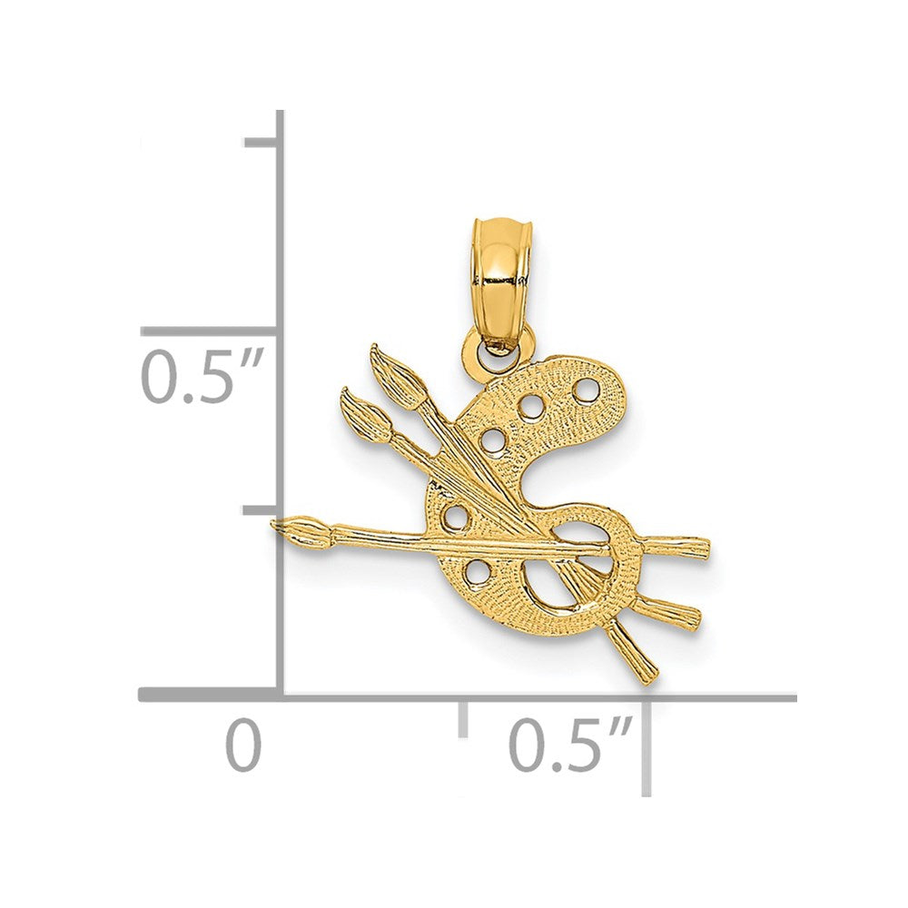 14k Paint Pallet Charm