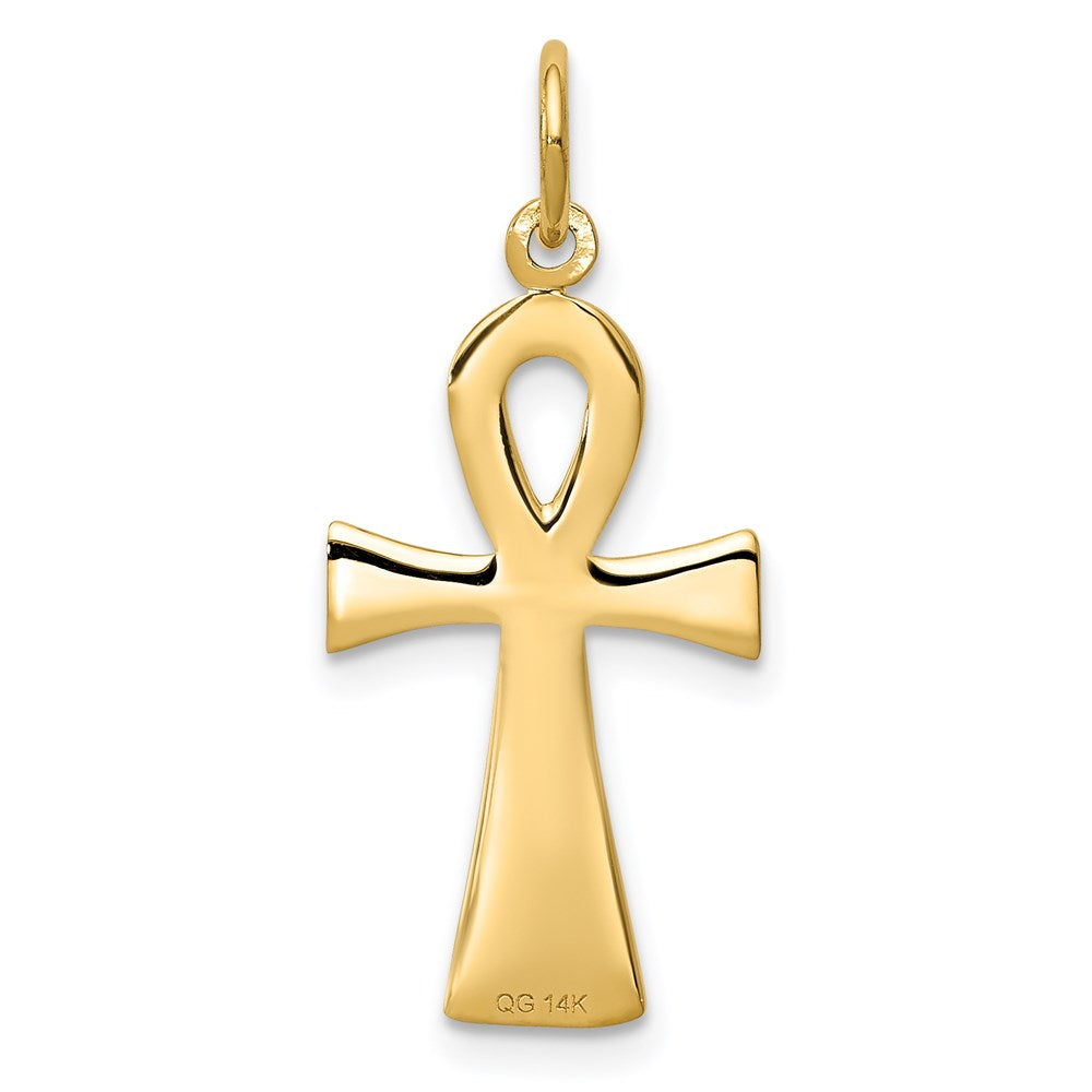 14k Ankh Cross Charm