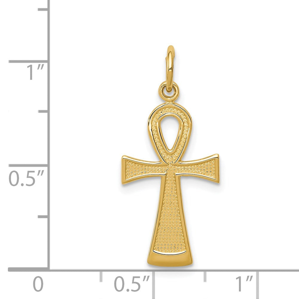 14k Ankh Cross Charm
