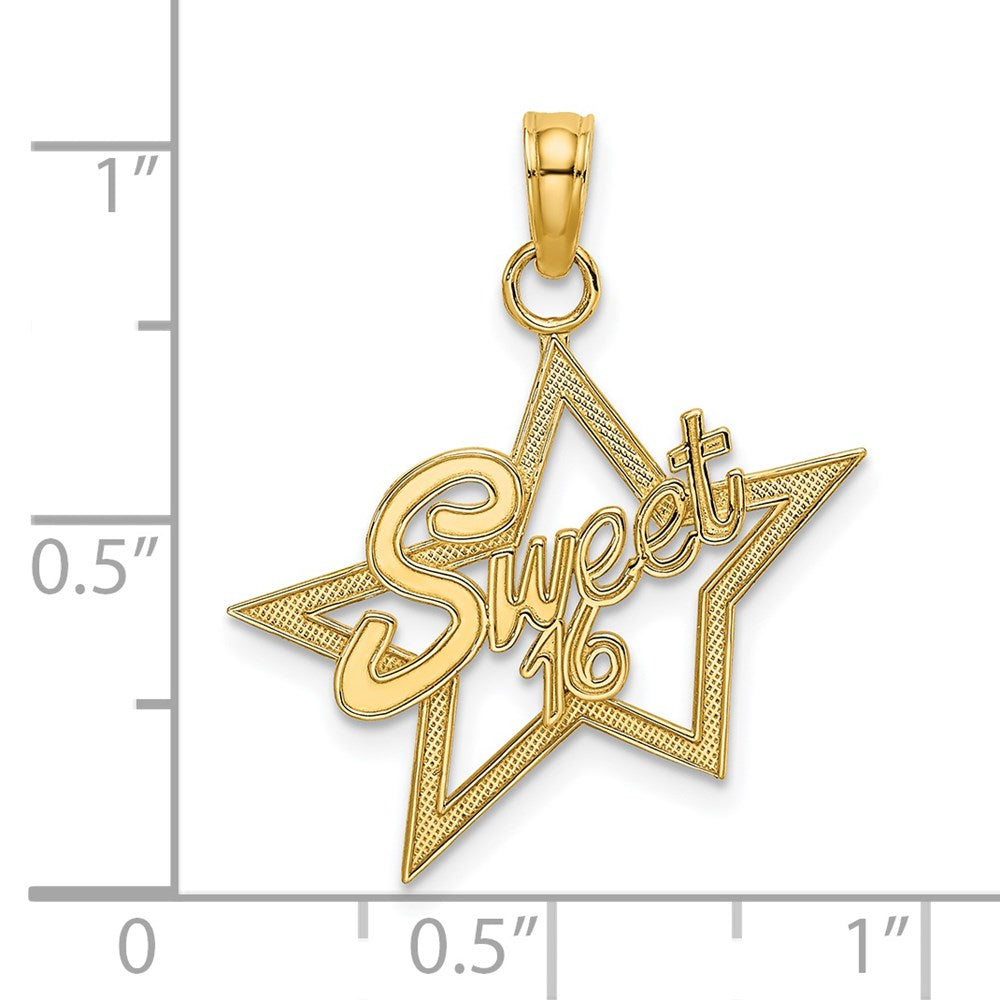 14k SWEET 16 Charm