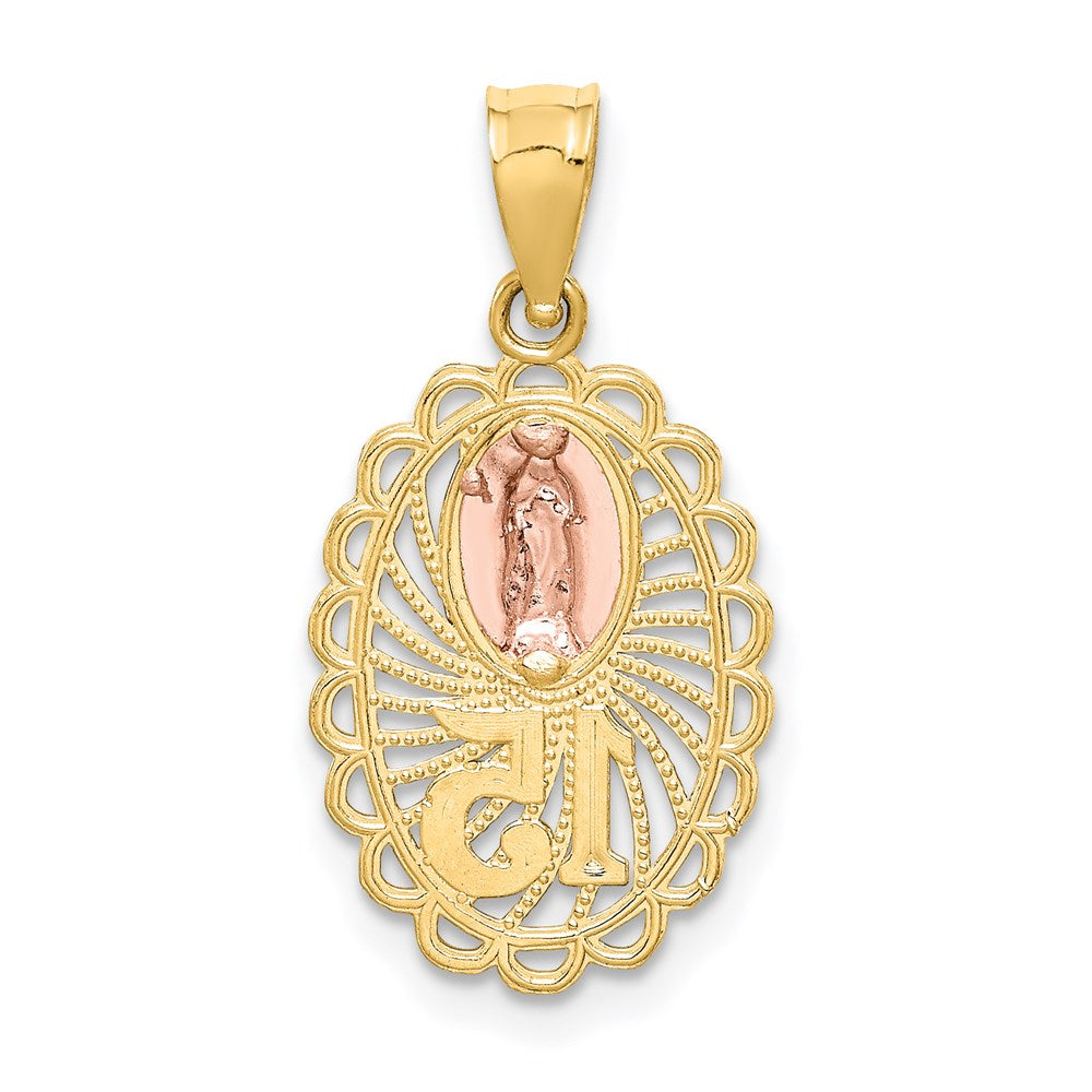 14k Two-tone 15 Guadalupe Pendant