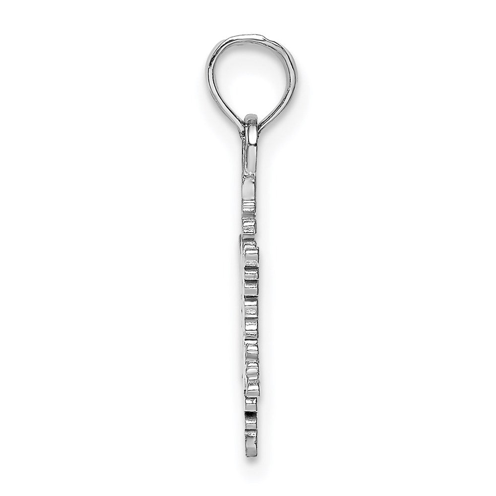 14k White Gold Small Snowflake Pendant