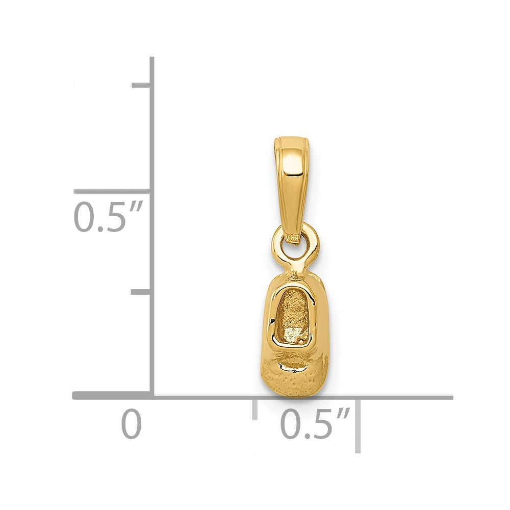 14k 3D Baby Shoe Charm