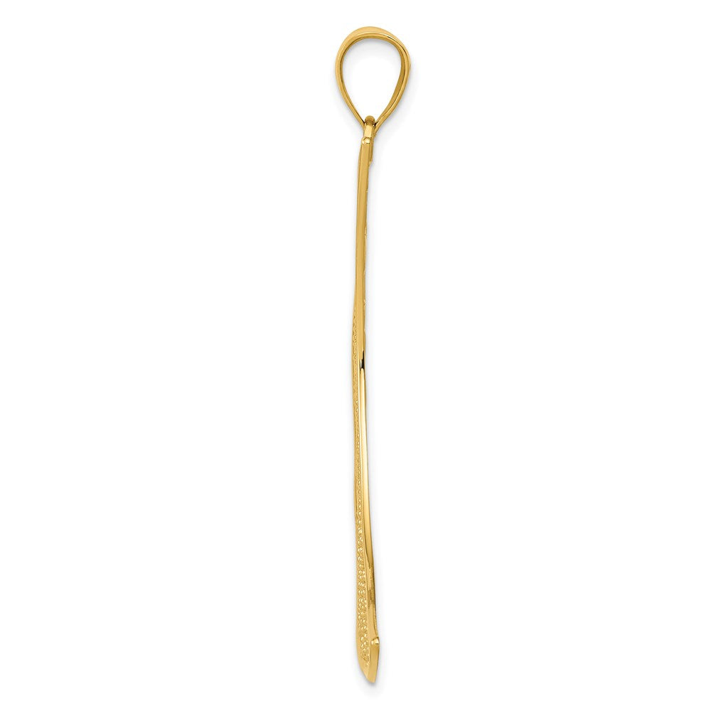 14k Filigree Moon Pendant