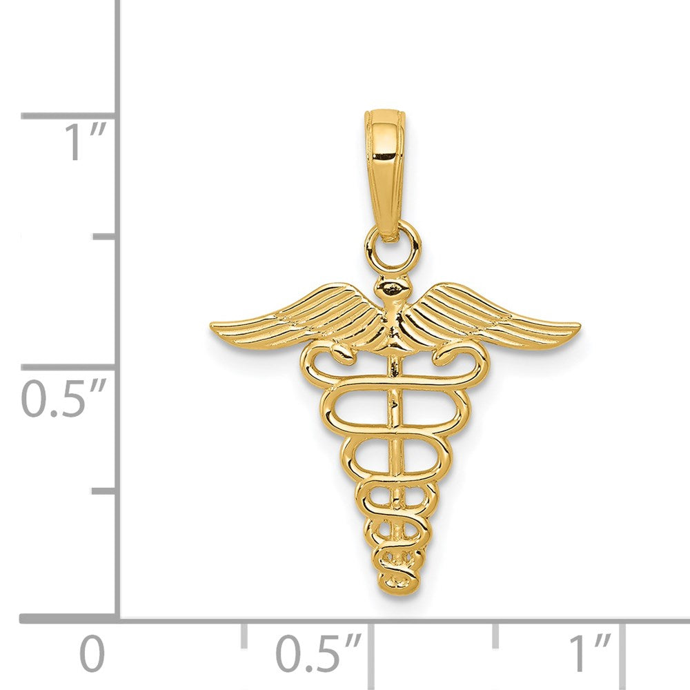 14k Caduceus Charm