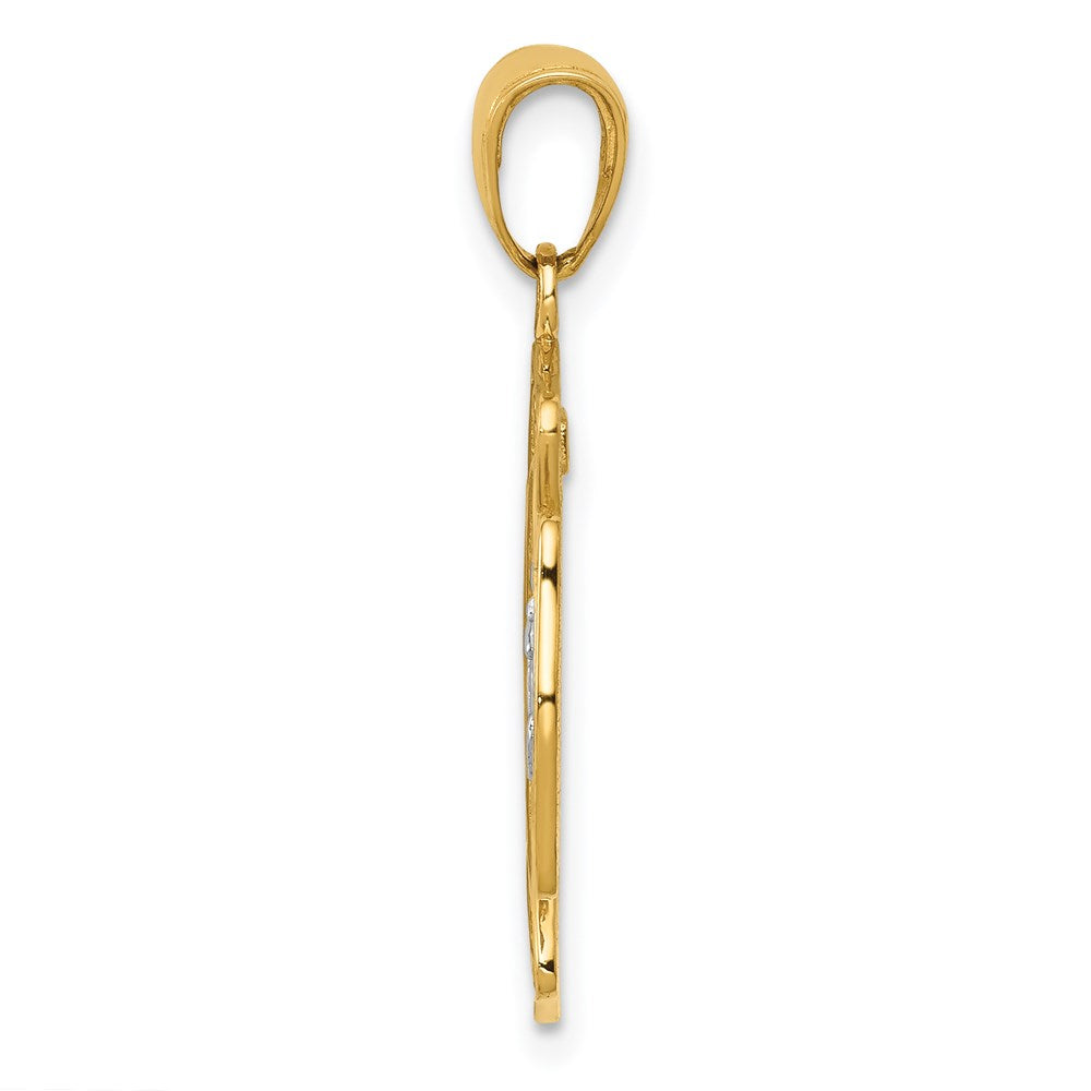 14k Two-tone Saint Florian Medal Pendant
