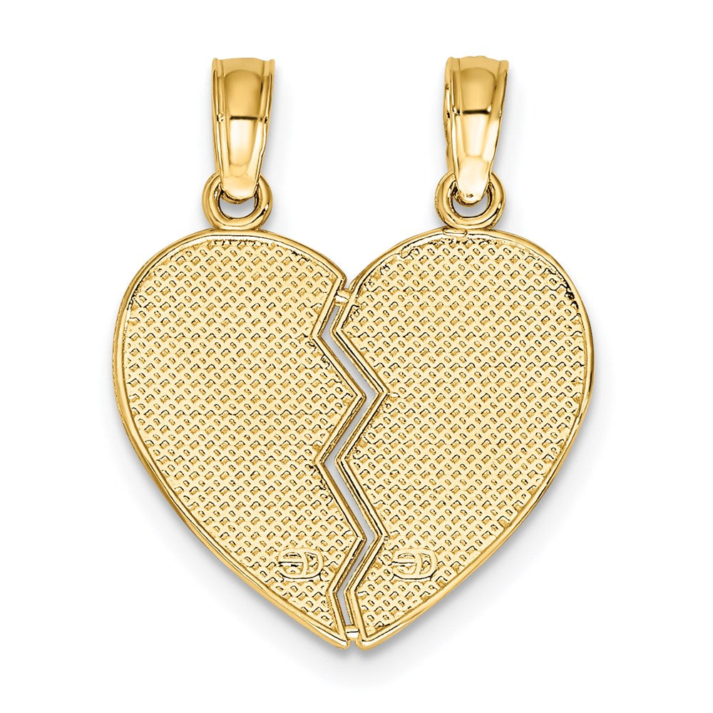 14k Break-Apart KEEP WATCH BETWEEN Heart Charm