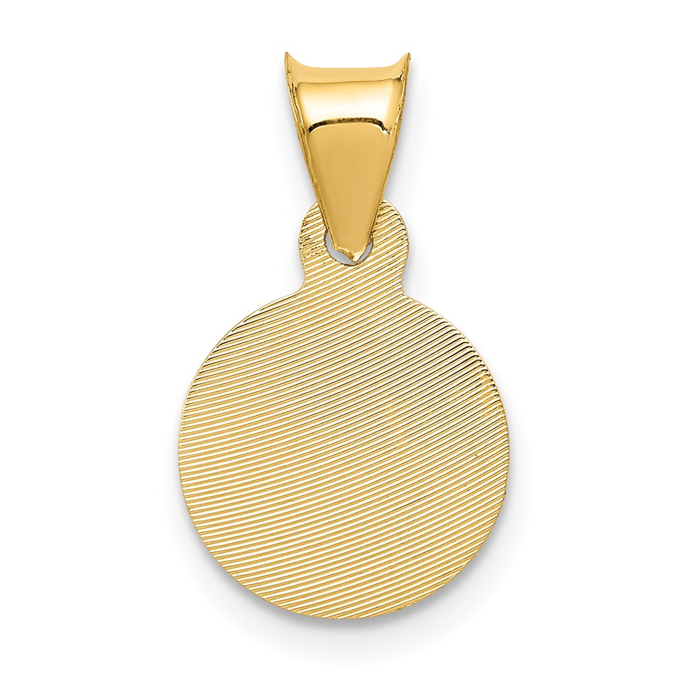 14K w/Rose and White Rhodium D/C Sagrado Corazon Pendant