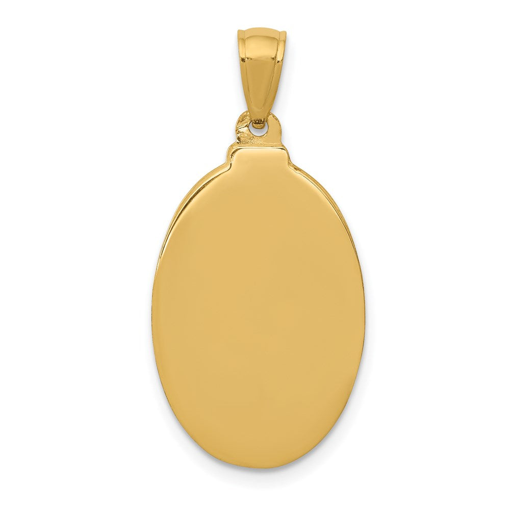 14k Saint Theresa Oval Medal Pendant