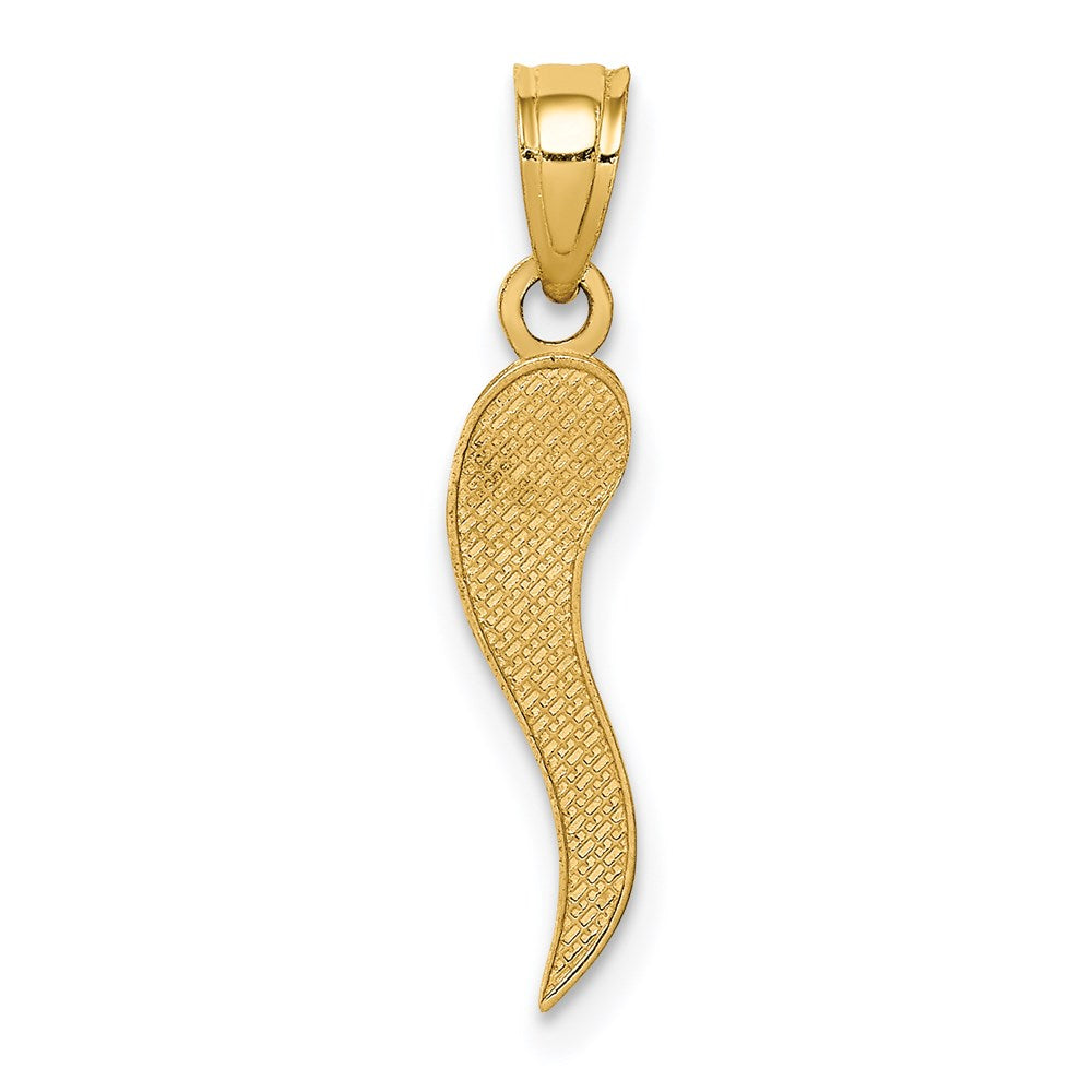 14k Italian Horn Pendant