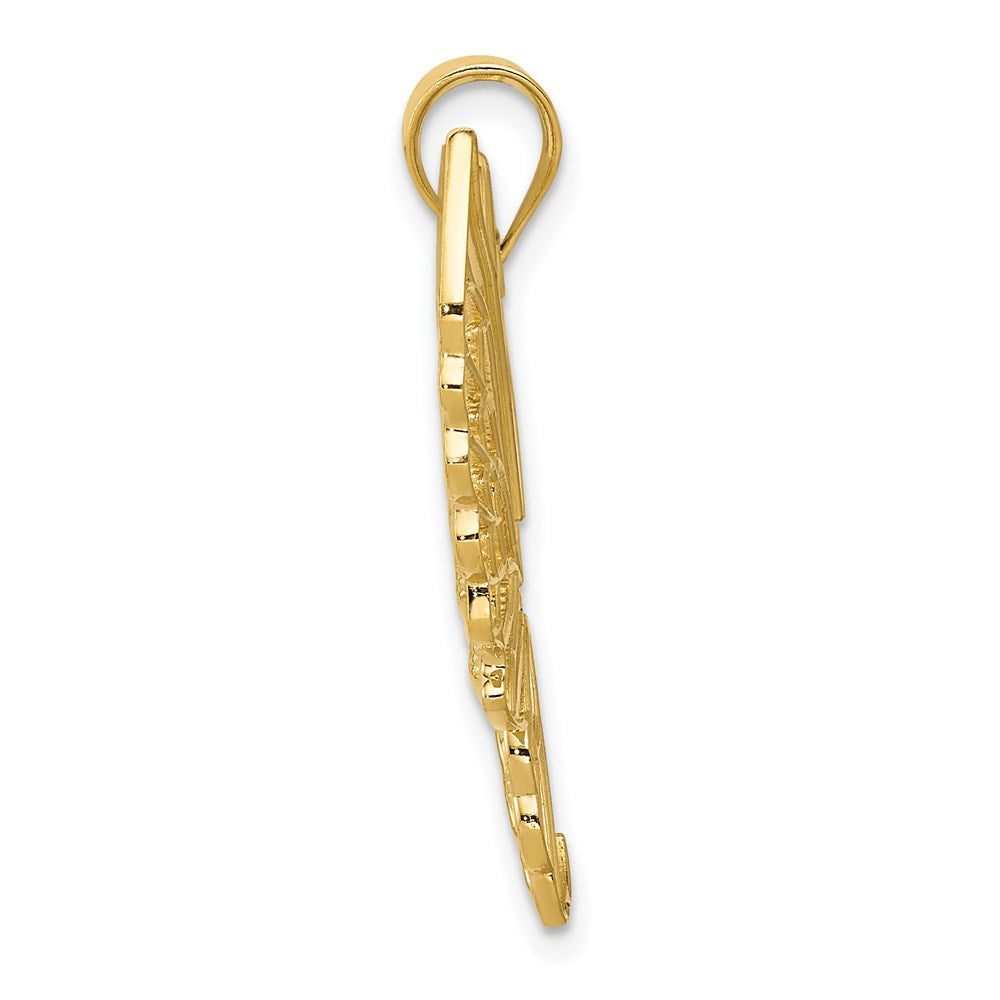 14k Polished Butterfly Pendant